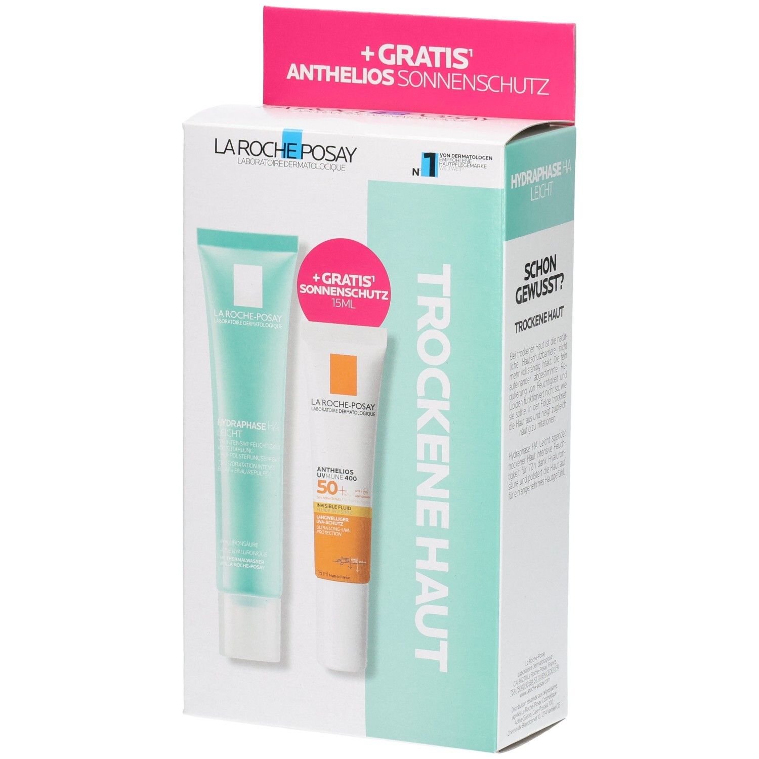 La Roche-Posay Hydraphase HA Set mit gratis Sonnenschutz.