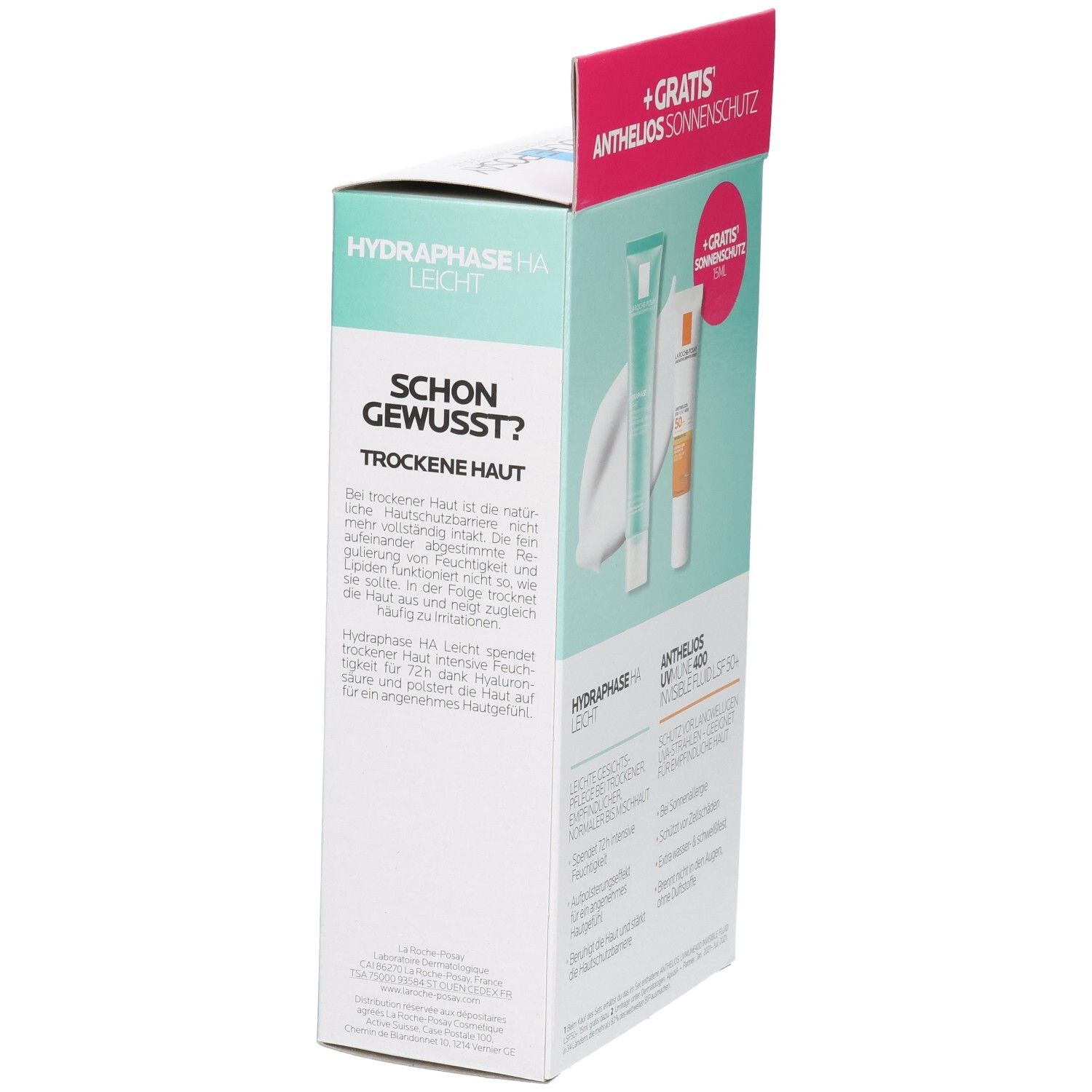 La Roche-Posay Hydraphase HA Leicht für trockene Haut.
