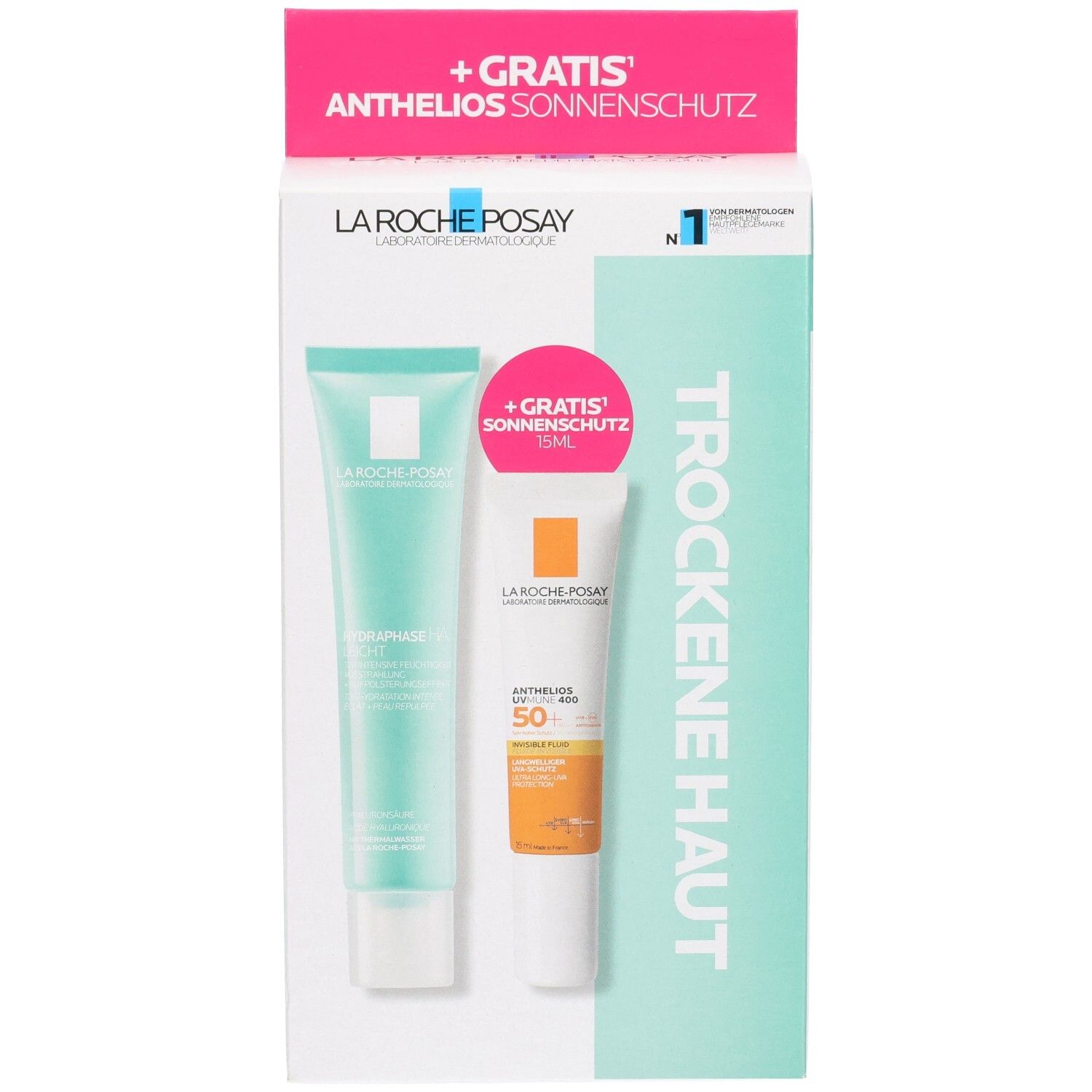 La Roche-Posay Hydraphase HA Set mit gratis Sonnenschutz.