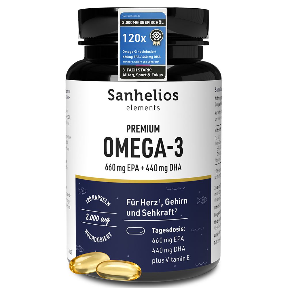 Sanhelios Premium Omega-3 Kapseln 120 St