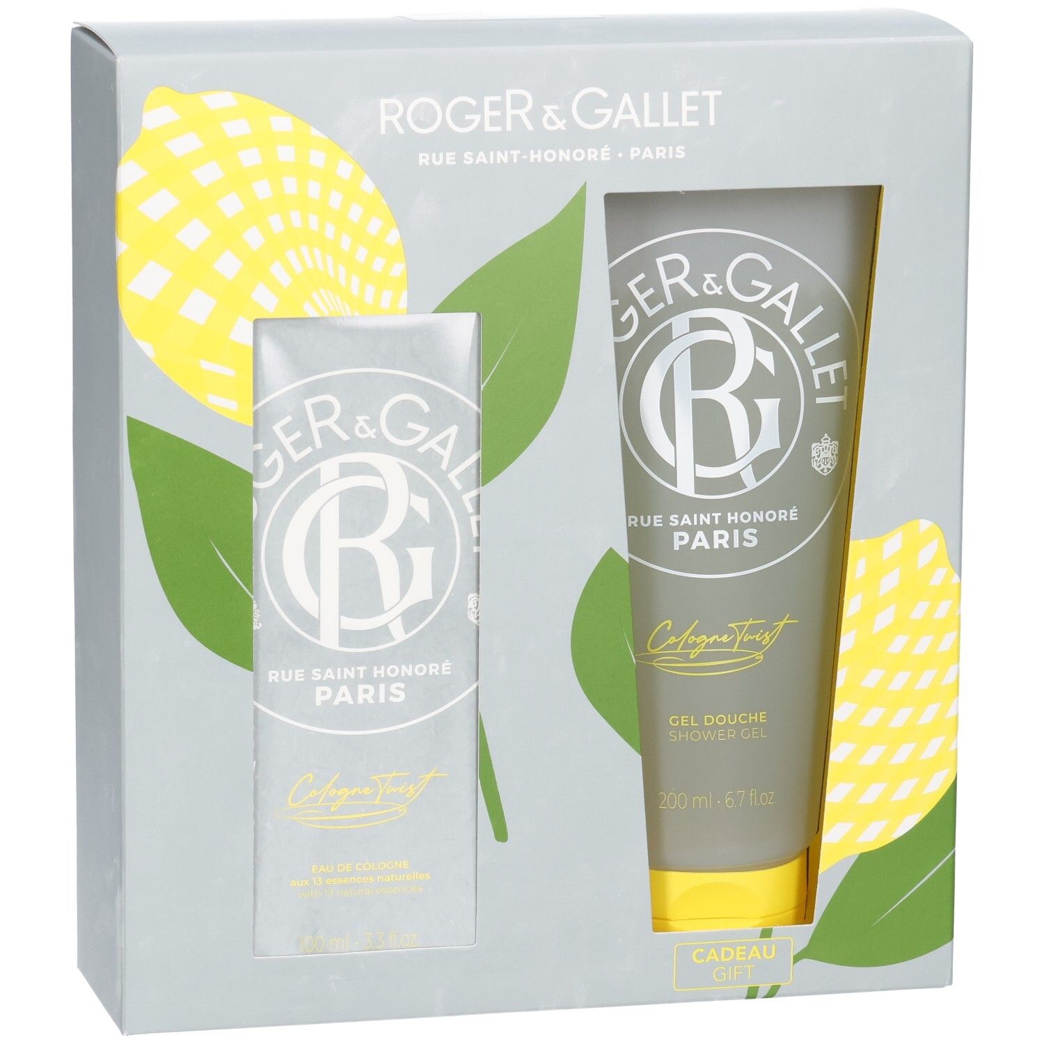 Geschenkset mit Duschgel und Eau de Cologne, Vorderansicht.