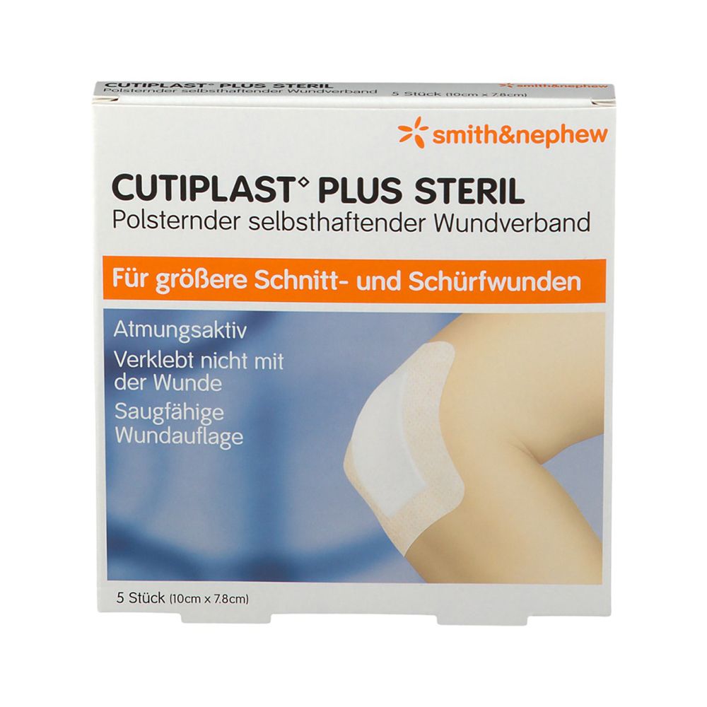 Cutiplast Plus steril 7,8x10 cm Verband 5 St
