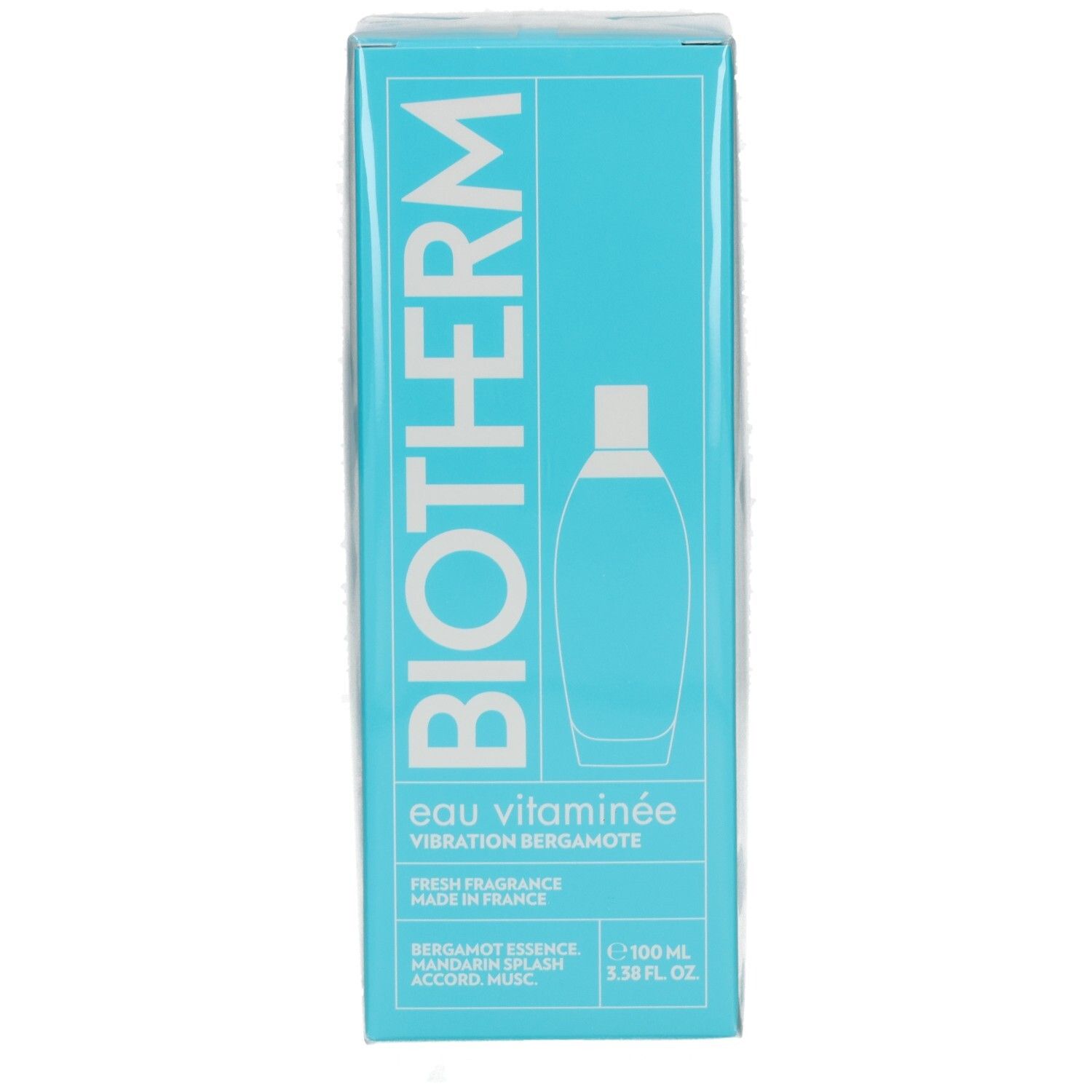 Biotherm Eau Vitaminee Box mit Flaschenabbildung und Text. 100ml.