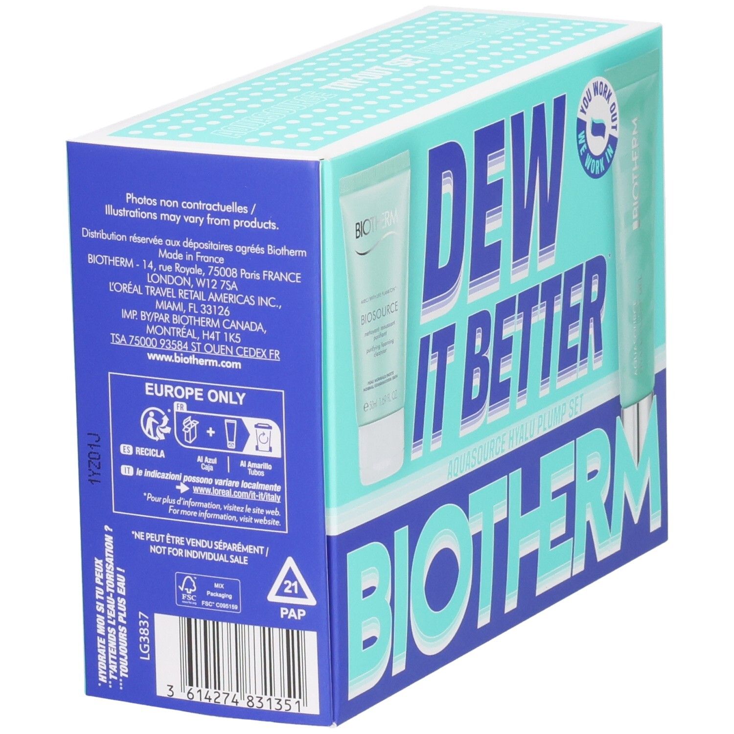 BIOTHERM Dew It Better Aquasource Hyalu Plump Set