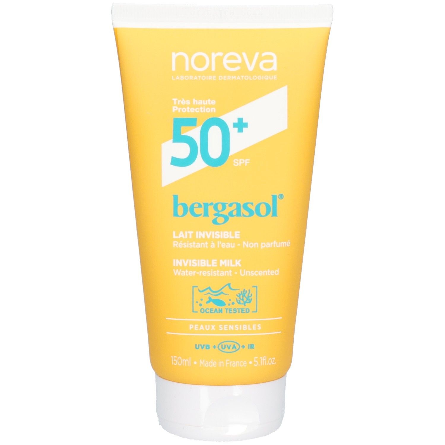 Noreva Bergasol unsichtbare Sonnenmilch LSF 50+ 150 ml Lotion