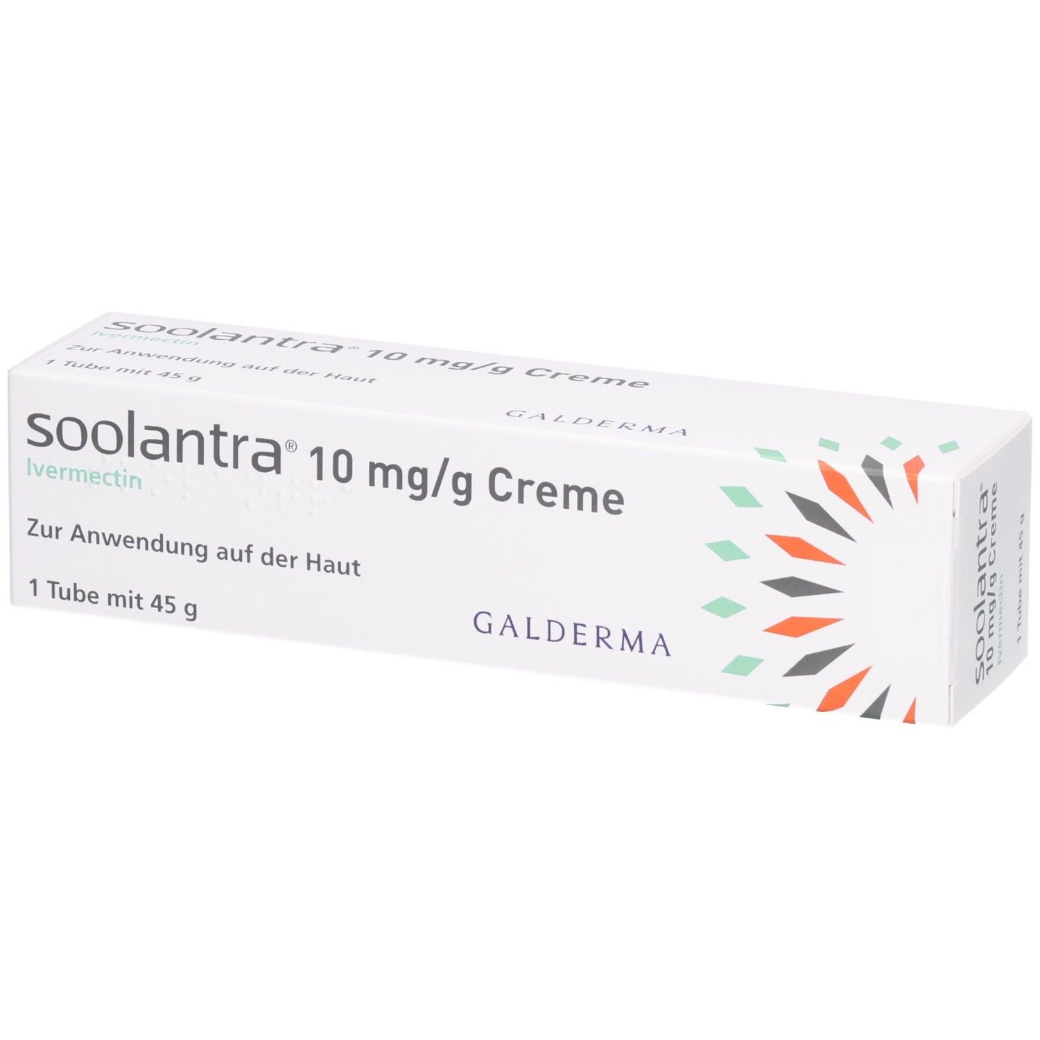 Soolantra 10 mg/g Creme Tube mit 45 g von Galderma.