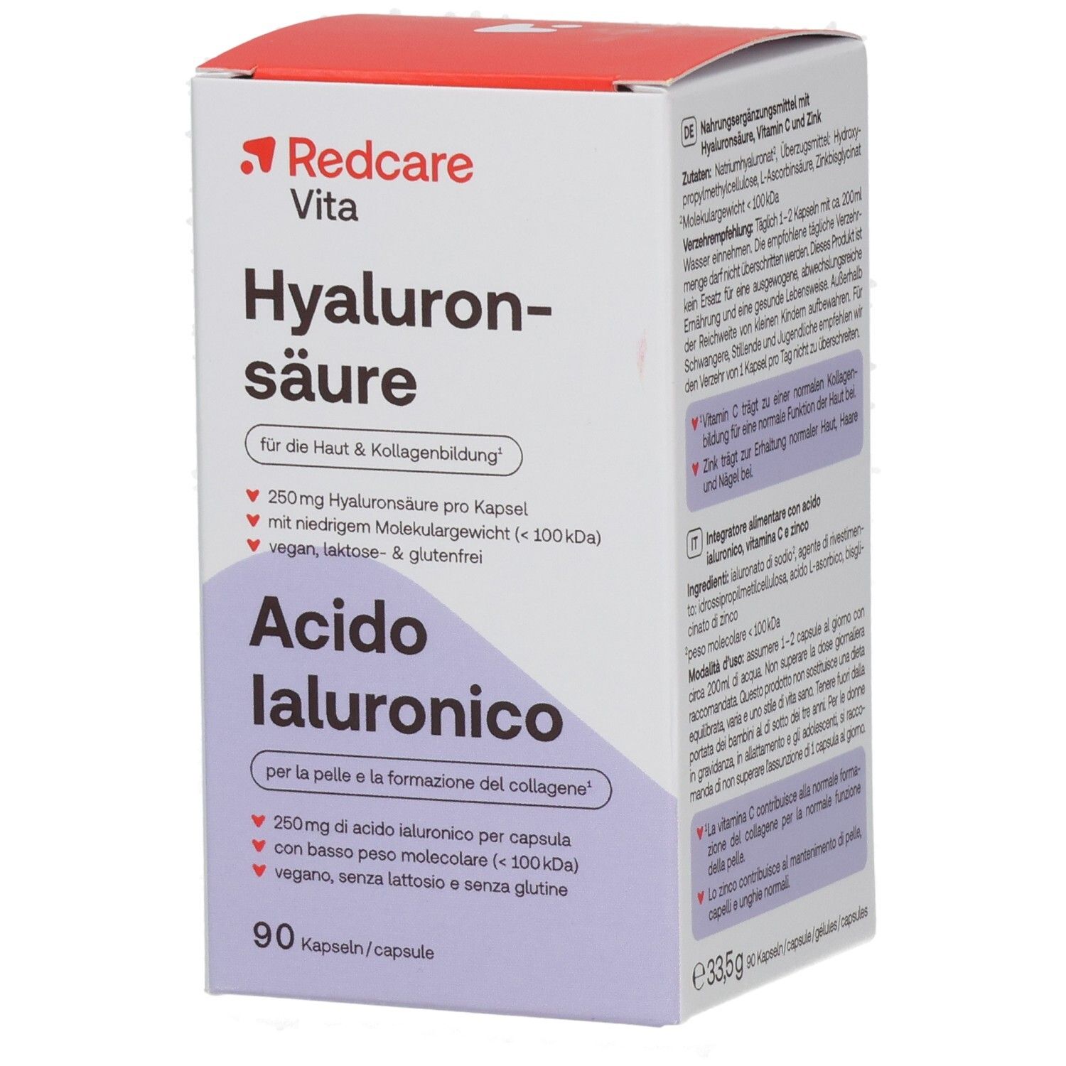 Redcare Vita Hyaluronsäure 90 St Kapseln