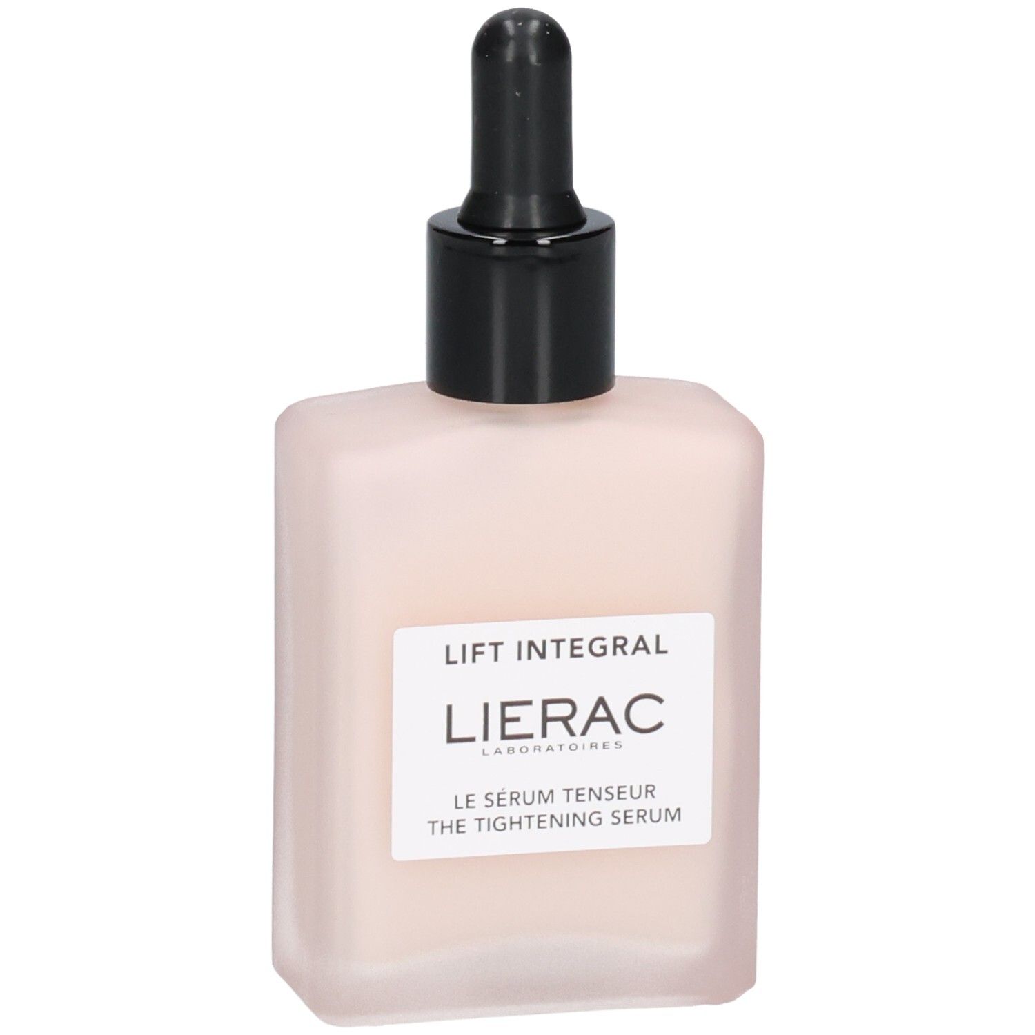 LIERAC LIFT INTEGRAL Straffendes Serum in einem rechteckigen, milchigen Glasflakon mit Pipettenverschluss.