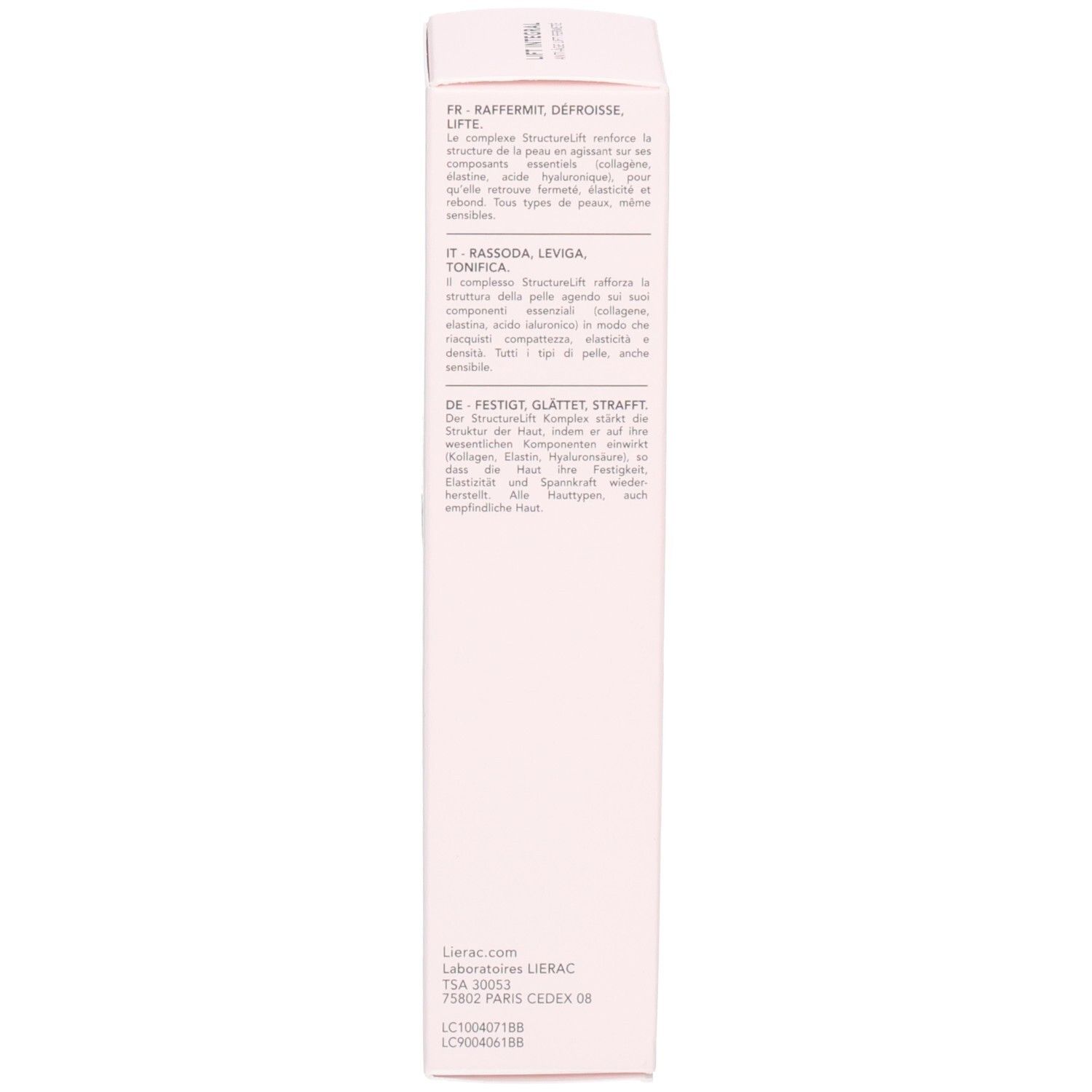 Lierac Lift Integral Straffende Creme für Hals und Dekolleté.