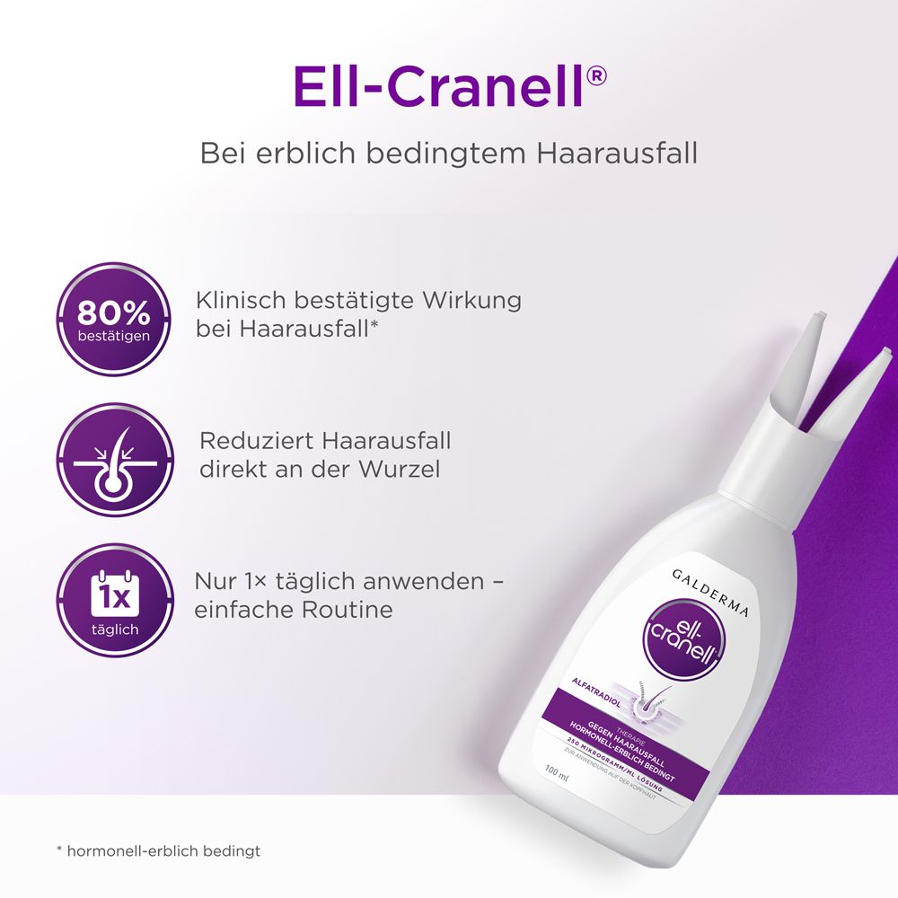 Ell-Cranell® bei hormonell-erblich bedingten Haarausfall