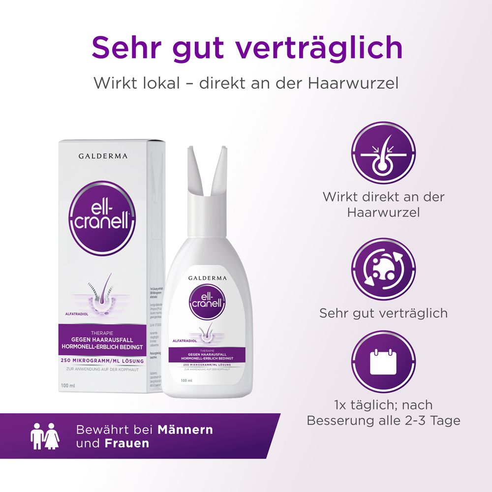 Ell-Cranell® bei hormonell-erblich bedingten Haarausfall