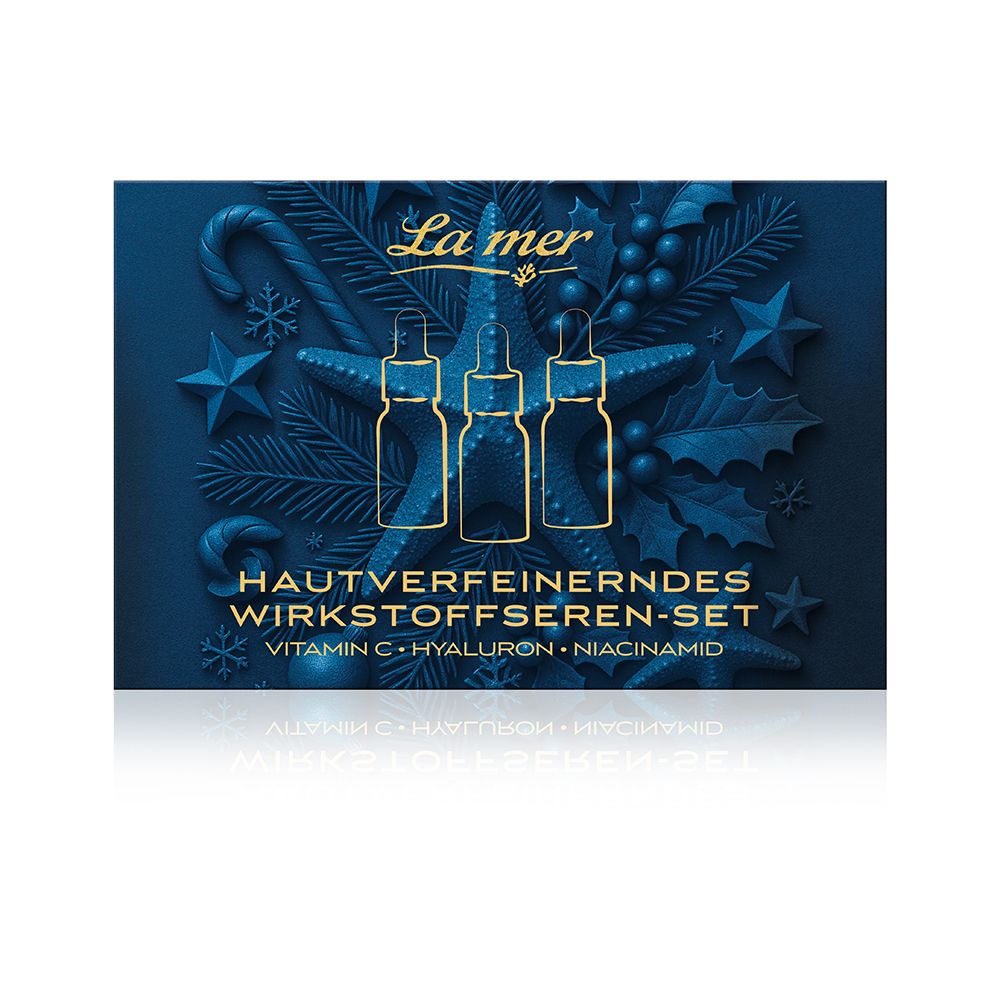 La mer Hautverfeinerndes Wirkstoffseren-Set mit Vitamin C, Hyaluron und Niacinamid.