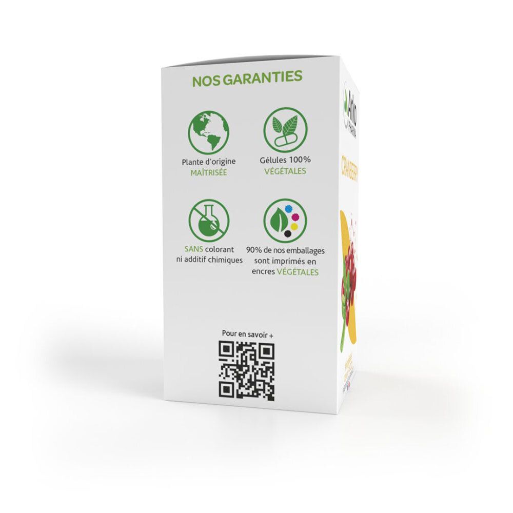 Dos de la boîte blanche. Texte: Garanties, origine, labels de qualité, code QR.