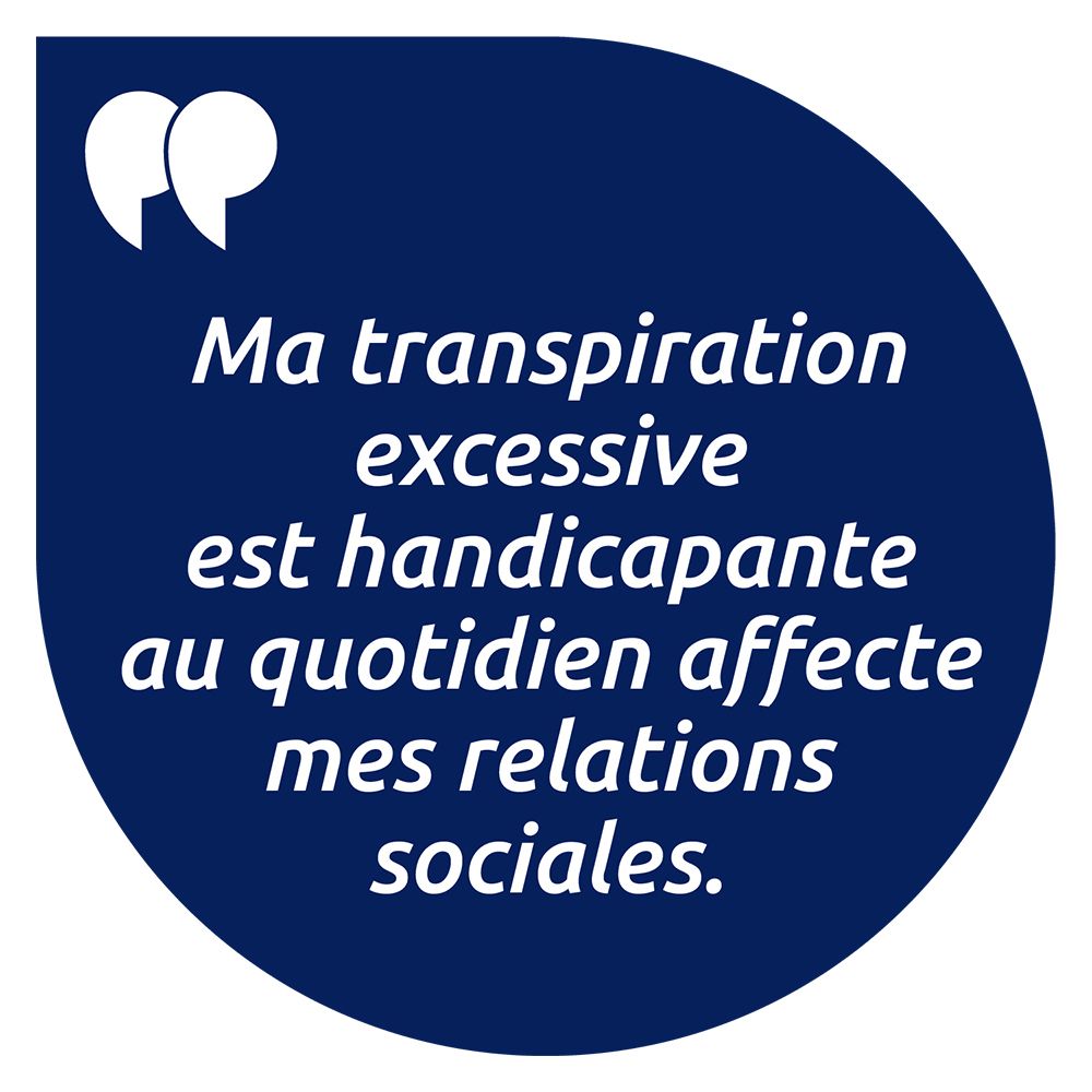 Citation: Ma transpiration excessive affecte mes relations sociales.