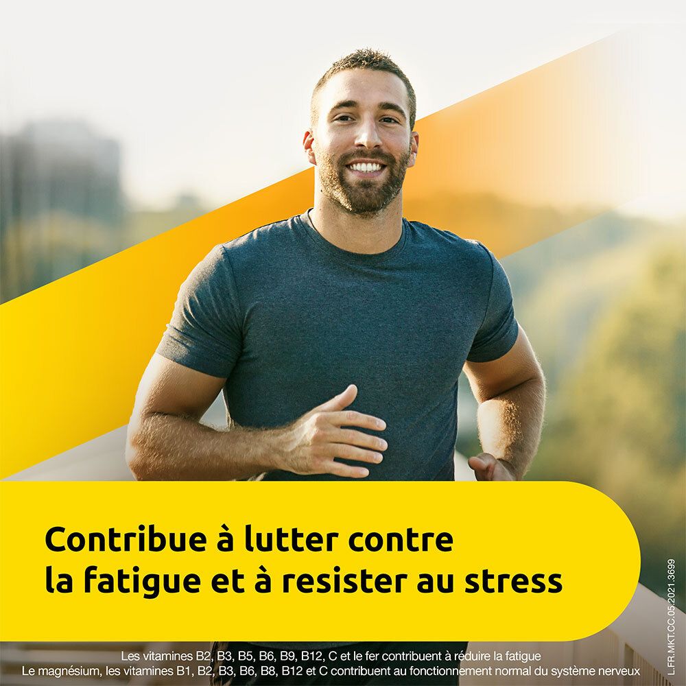 Homme courant. Texte: Contribue à lutter contre la fatigue et à résister au stress.