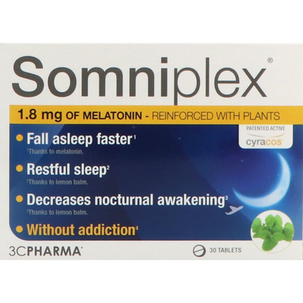 Somniplex 3C Pharma, Comprimé, complément alimentaire de mélatonine, plantes, vitamines, m