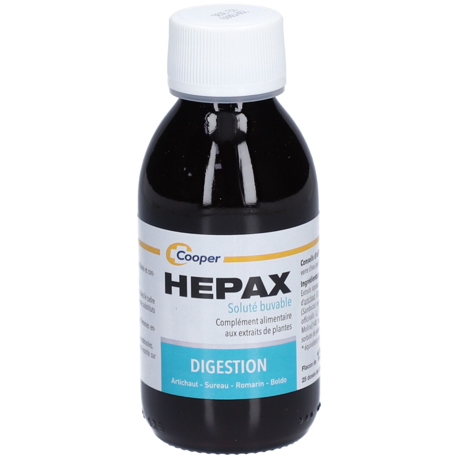 Hepax Digestion - Solution buvable, complément alimentaire digestif aux extraits végétaux.