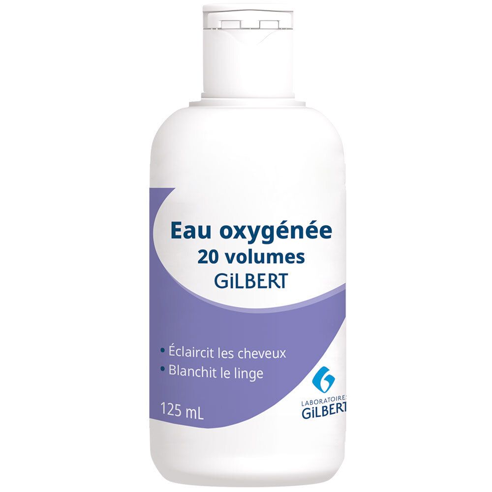 Gilbert EAU Oxygénée 20 Volumes - Eau oxygénée stabilisée à 20 volumes.  - fl 125 ml