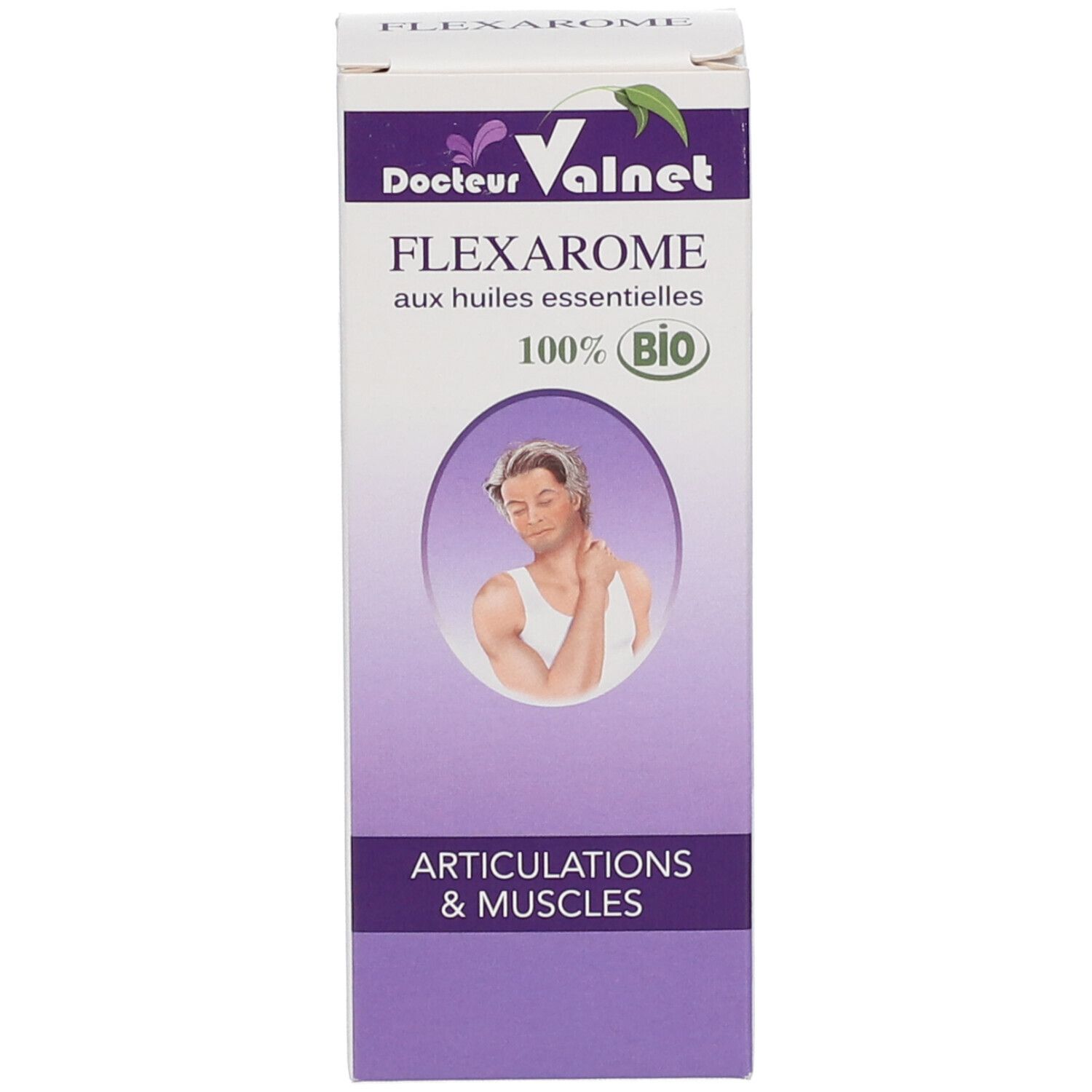 Emballage du produit. Boîte blanche avec logo, nom du produit et image.