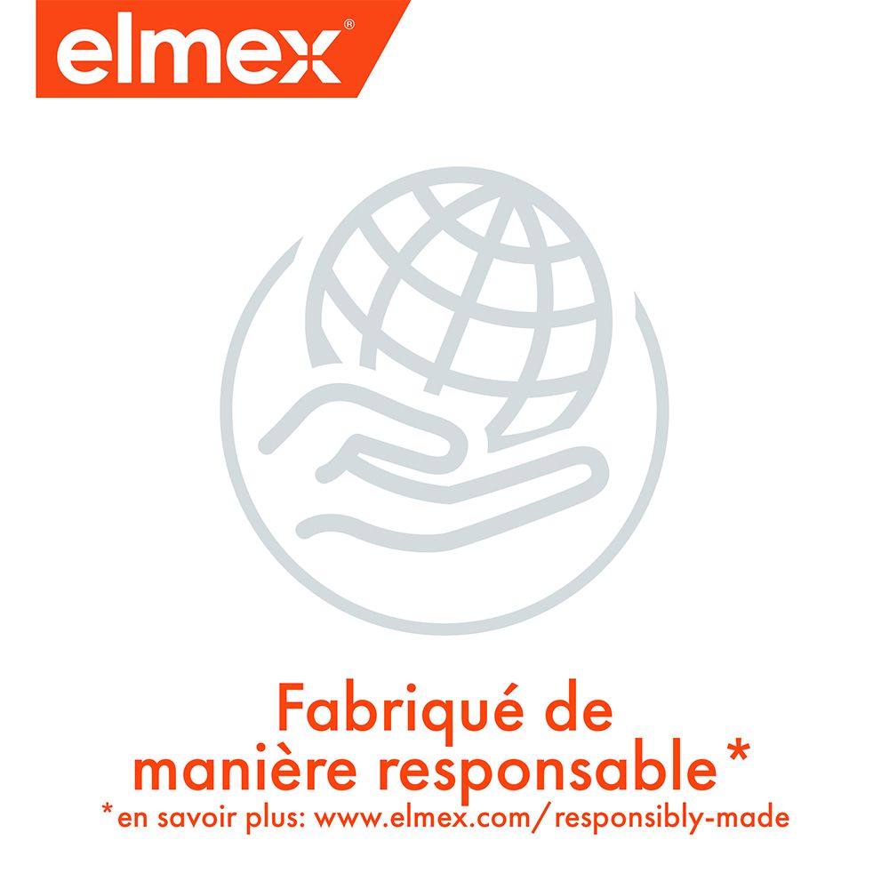 Rundes Symbol mit einer Weltkugel und Händen, darunter der Text 'Fabriqué de manière responsable'.