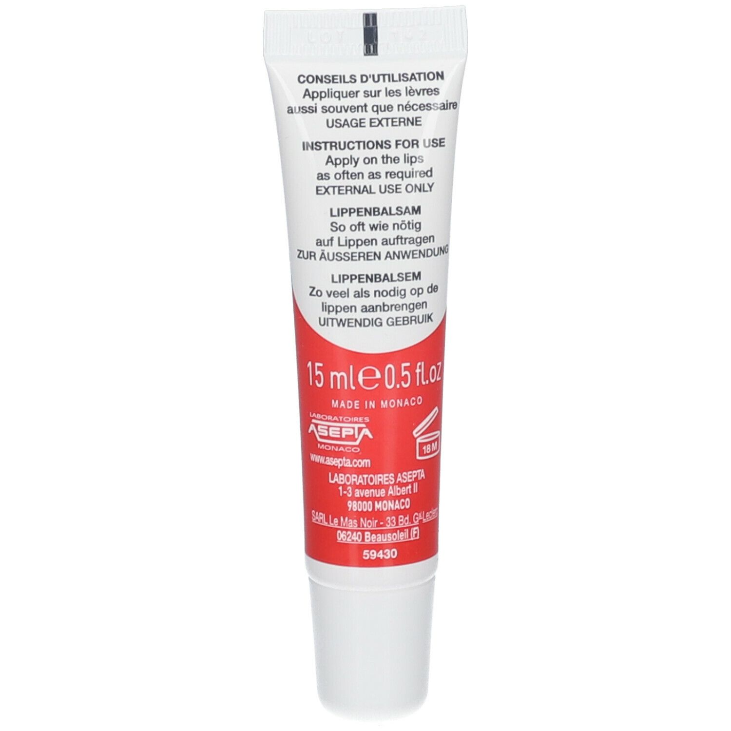 Vita Citral Soin TR Baume Lèvres - labial isolant Très Réparateur (Tr) haute protect 15 ml Lippenschutz