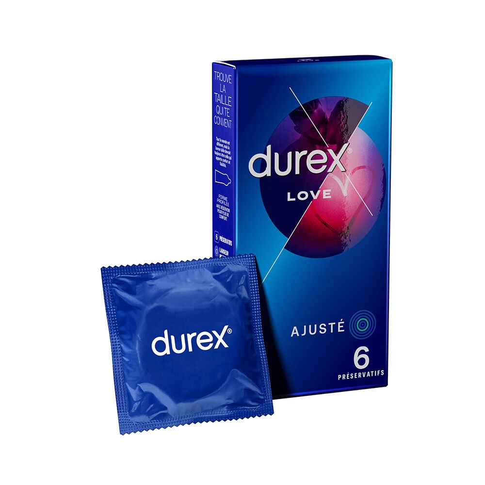 Durex Préservatifs Love - 6 Préservatifs Faciles à mettre