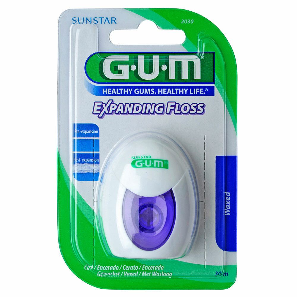 Gum® Expanding Floss Fil dentaire légèrement ciré en nylon