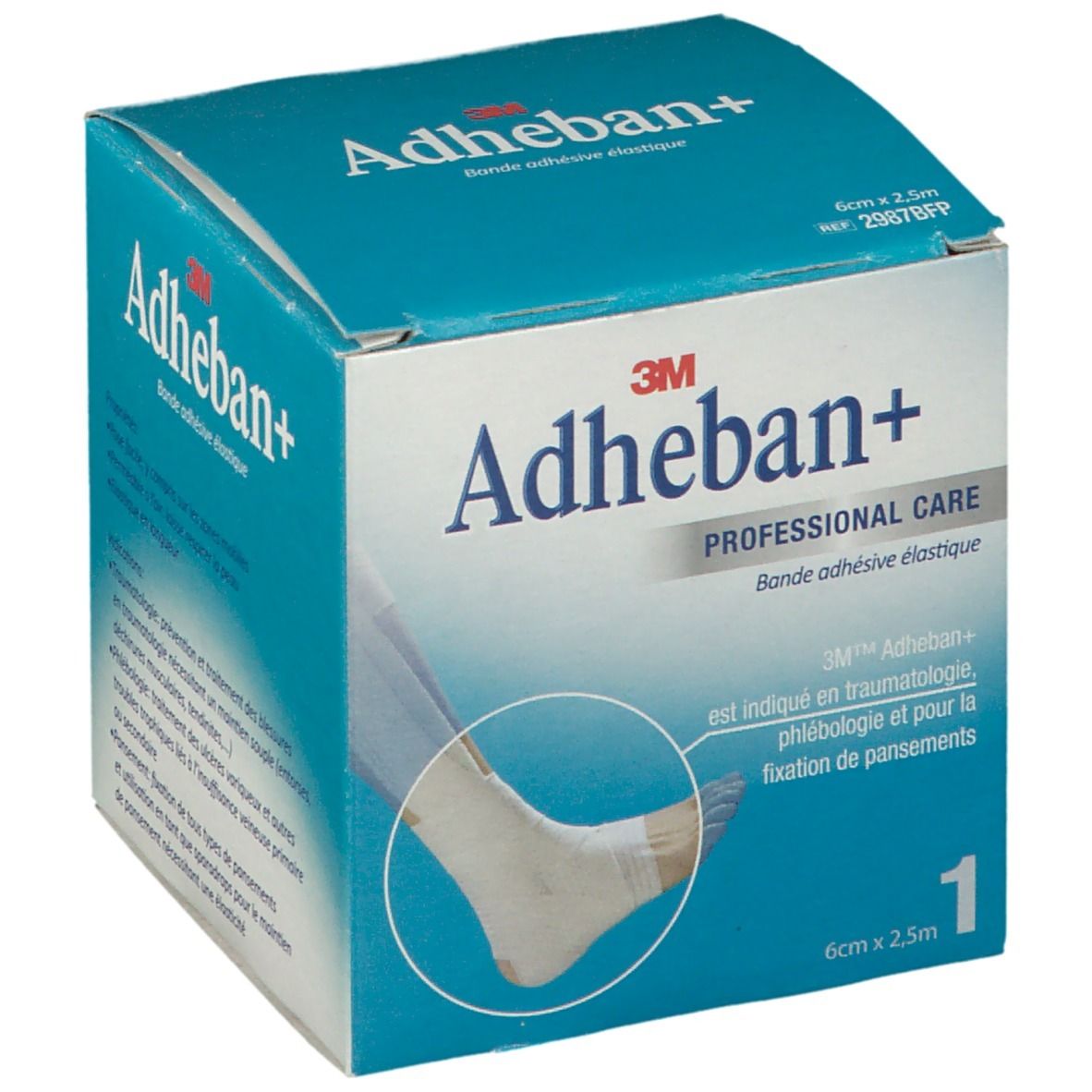 3M™ Adheban Plus Bande de contention adhésive 2,5 m x 6 cm