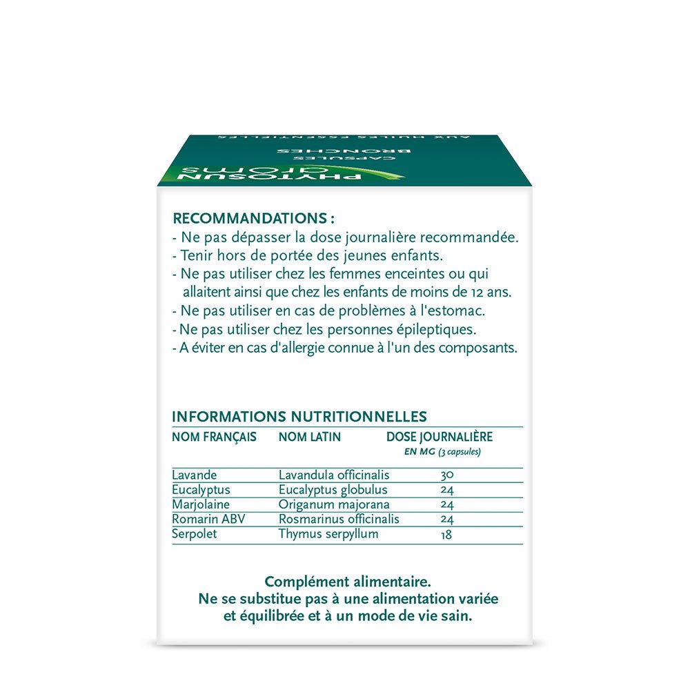 Rückseite der Schachtel. Enthält Informationen zu Inhaltsstoffen und Dosierung. Text in Französisch. Weißer Hintergrund.
