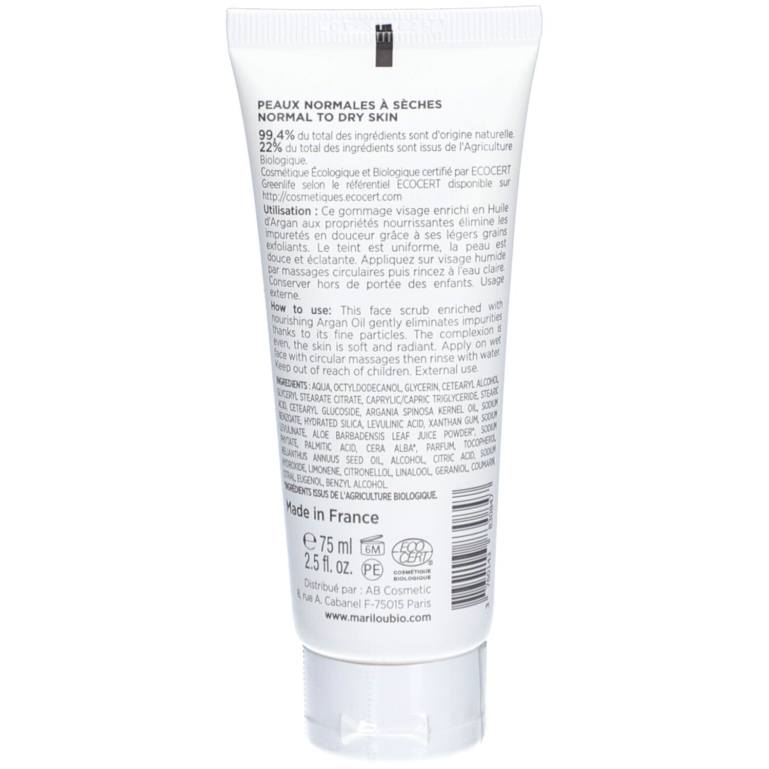 Marilou Bio - Peeling-Gesichtsscrub mit Bio-Arganöl