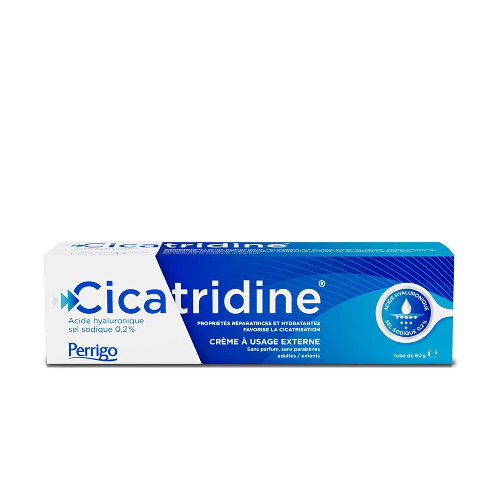 Cicatridine Crème à l’Acide Hyaluronique, Cicatrisation de la Peau et de la Zone Intime, 60g