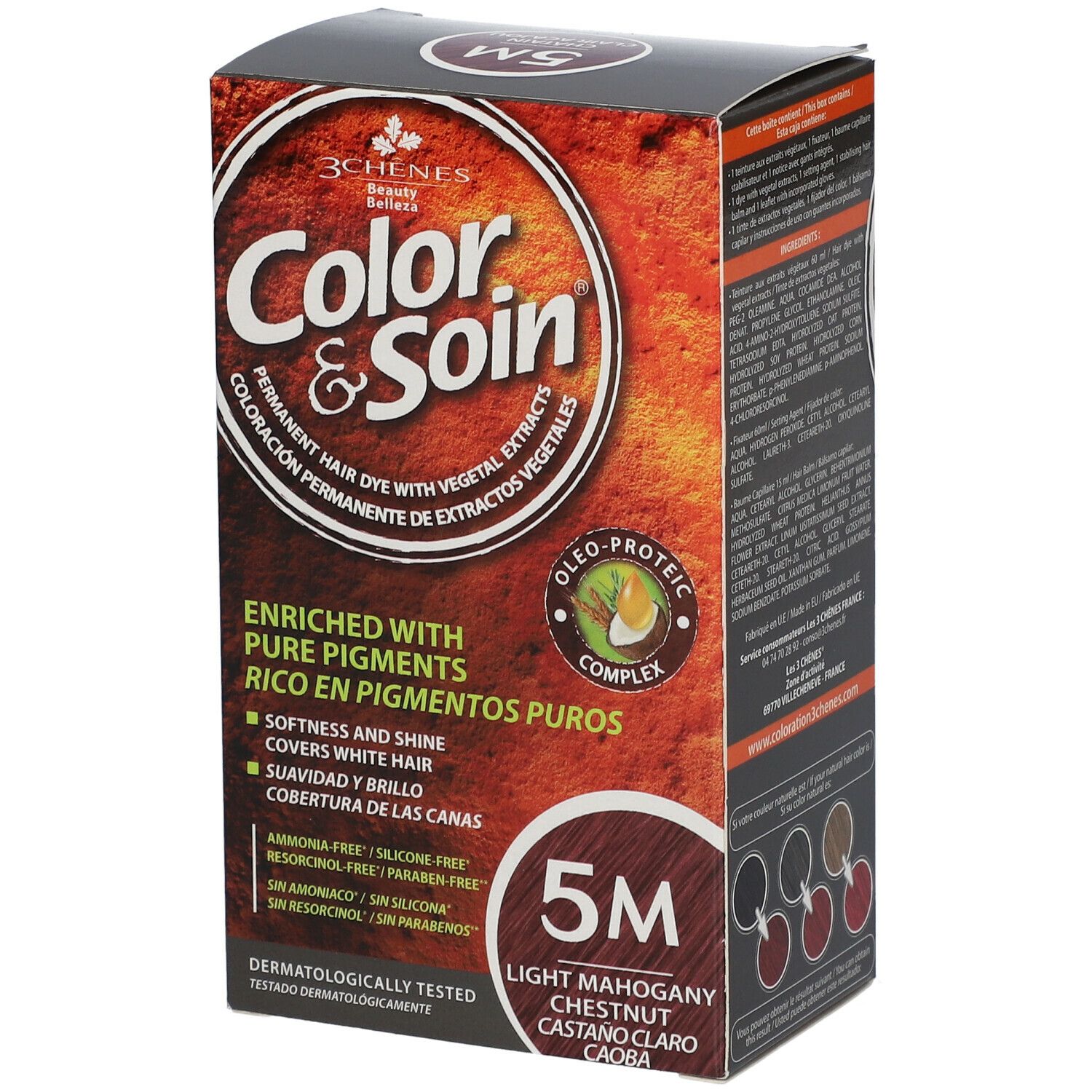 Les 3 Chênes Color & Soin Coloration 5M Hellbraun Mahagoni