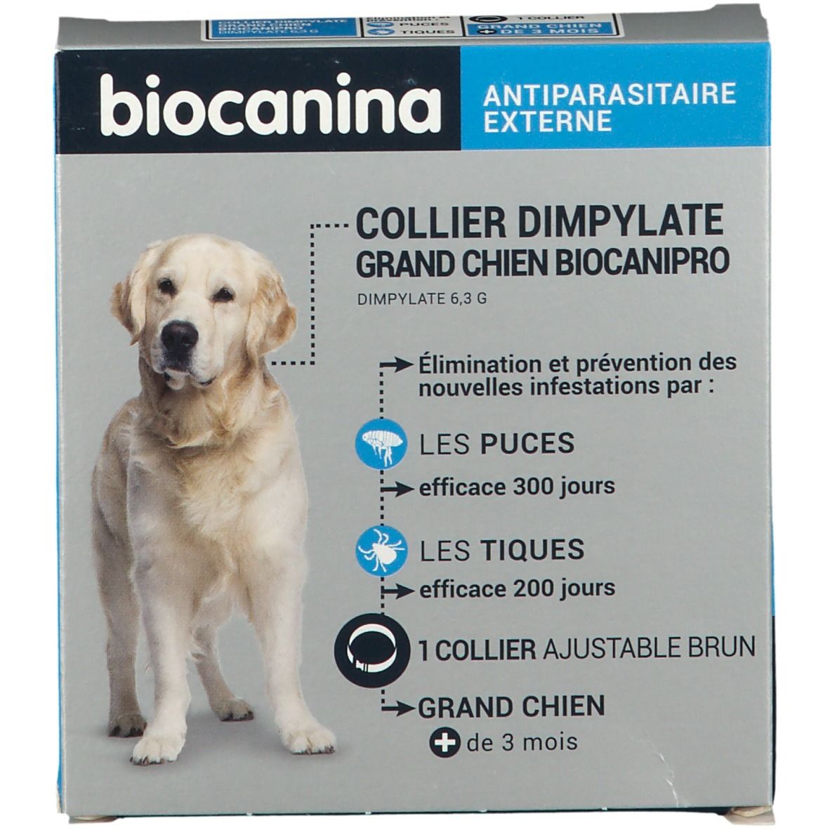 Biocanina Collier insecticide Biocanipro pour grand chien
