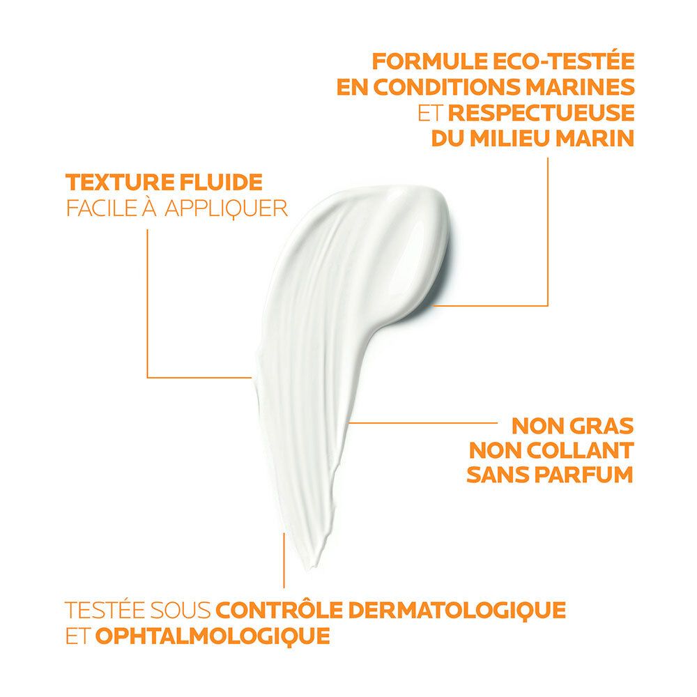 Produit blanc sur fond blanc. Texte : NON GRAS, NON COLLANT, SANS PARFUM.