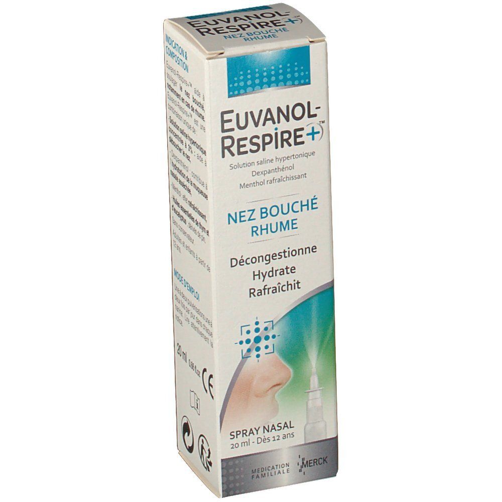 Merck Euvanol Respire+™ Nez Bouché Rhume,Spray Nasal