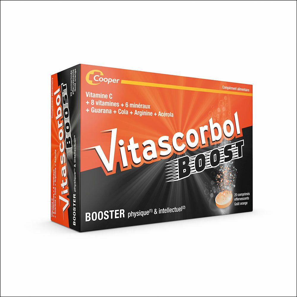 Vitascorbolboost - Complément alimentaire Vitamine C - 20 comprimés effervescents