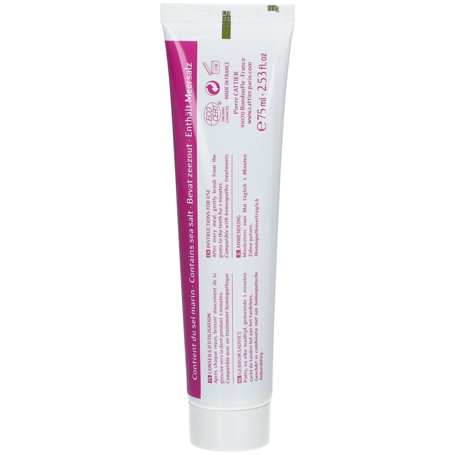 Dentargile - Pâte dentifrice à l'huile essentielle de romarin bio. tube 75 g ml Zahnpasta