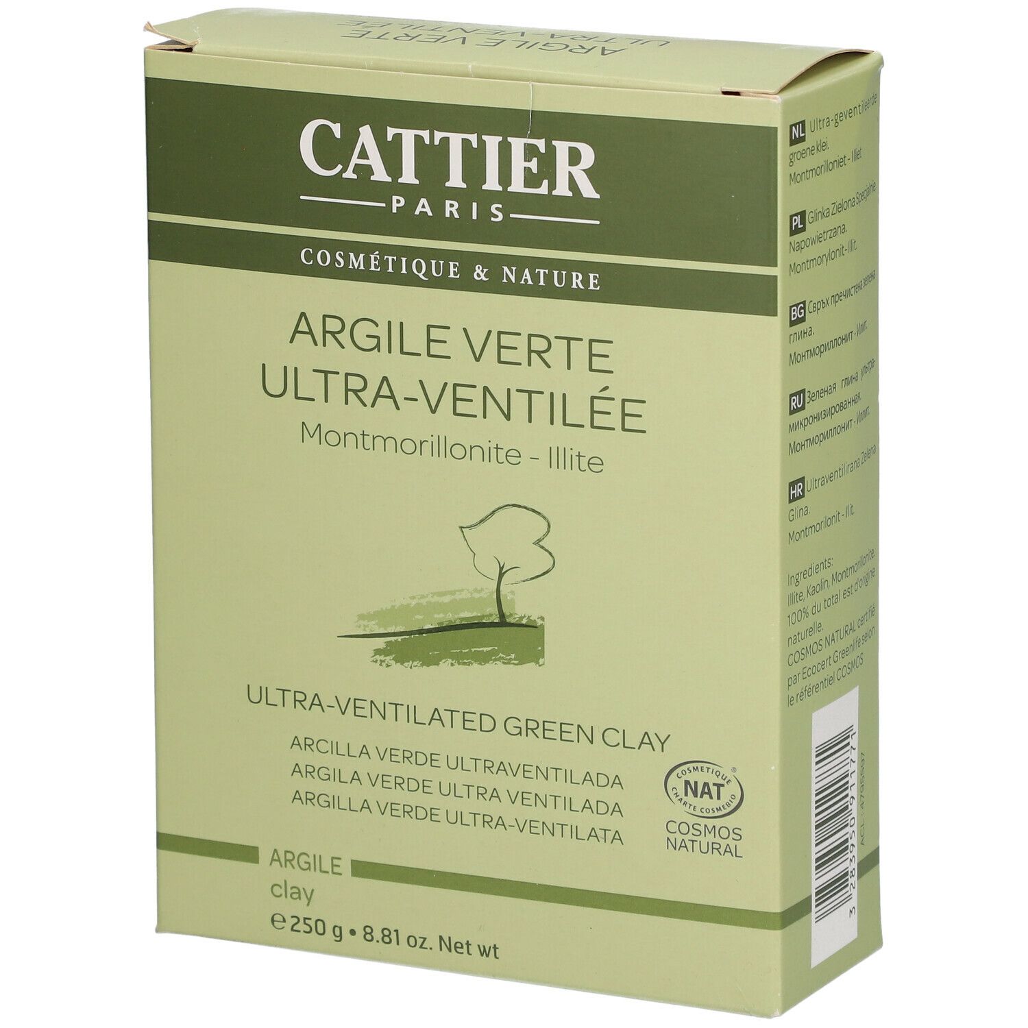 Argile Verte Cattier Vrac - Argile verte ultraventilée. - sachet 250 g