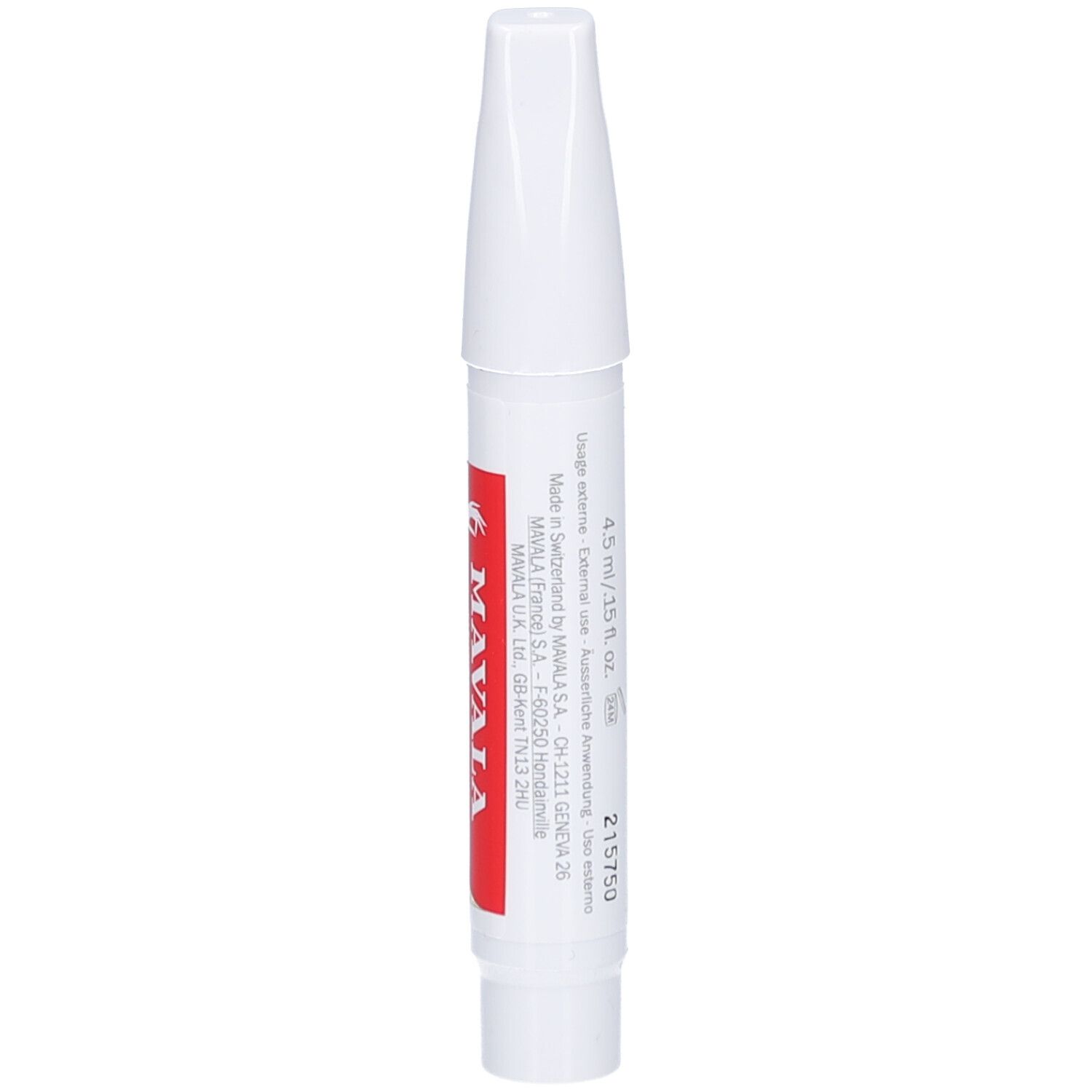 Weißer Stift mit gelbem Streifen. Aufschrift: NUTRIENT OIL FOR CUTICLES.