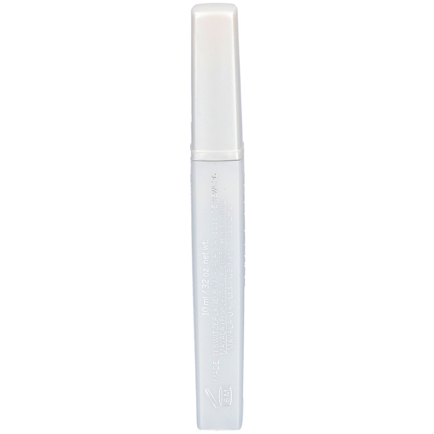 Weißes Mascara-Tube mit weißem Deckel. Schriftzug: MAVALA, Mascara Crème.