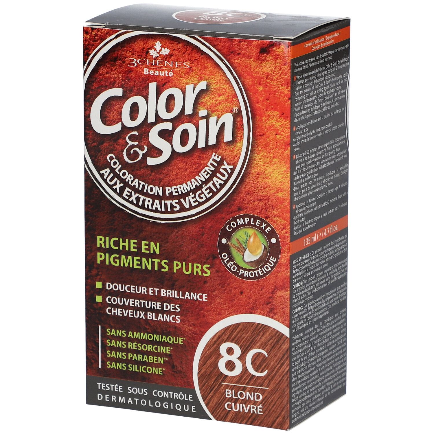 Les 3 Chênes Color & Soin Coloration 8C blond cuivré