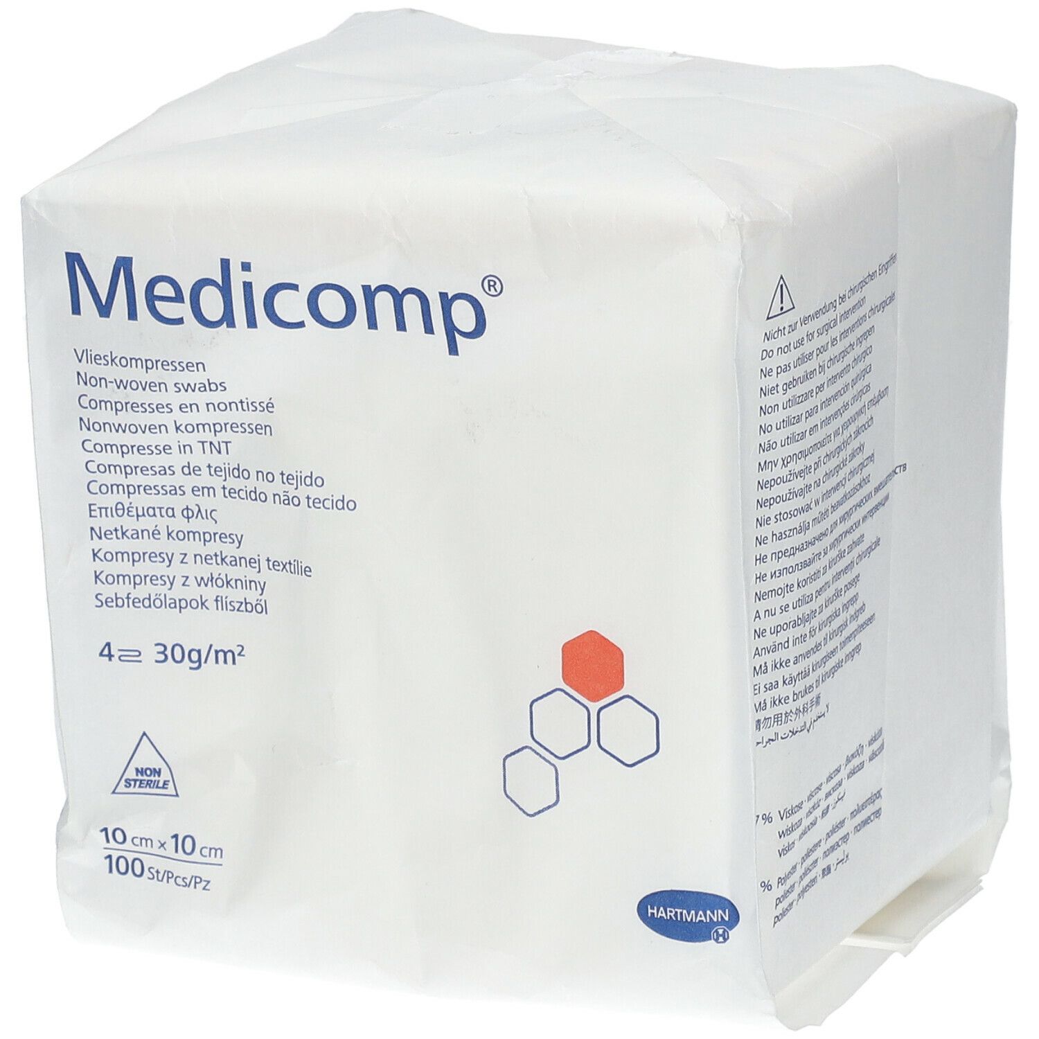 Hartmann Medicomp® Compresse en non tissé, non stérile 10 cm x 10 cm