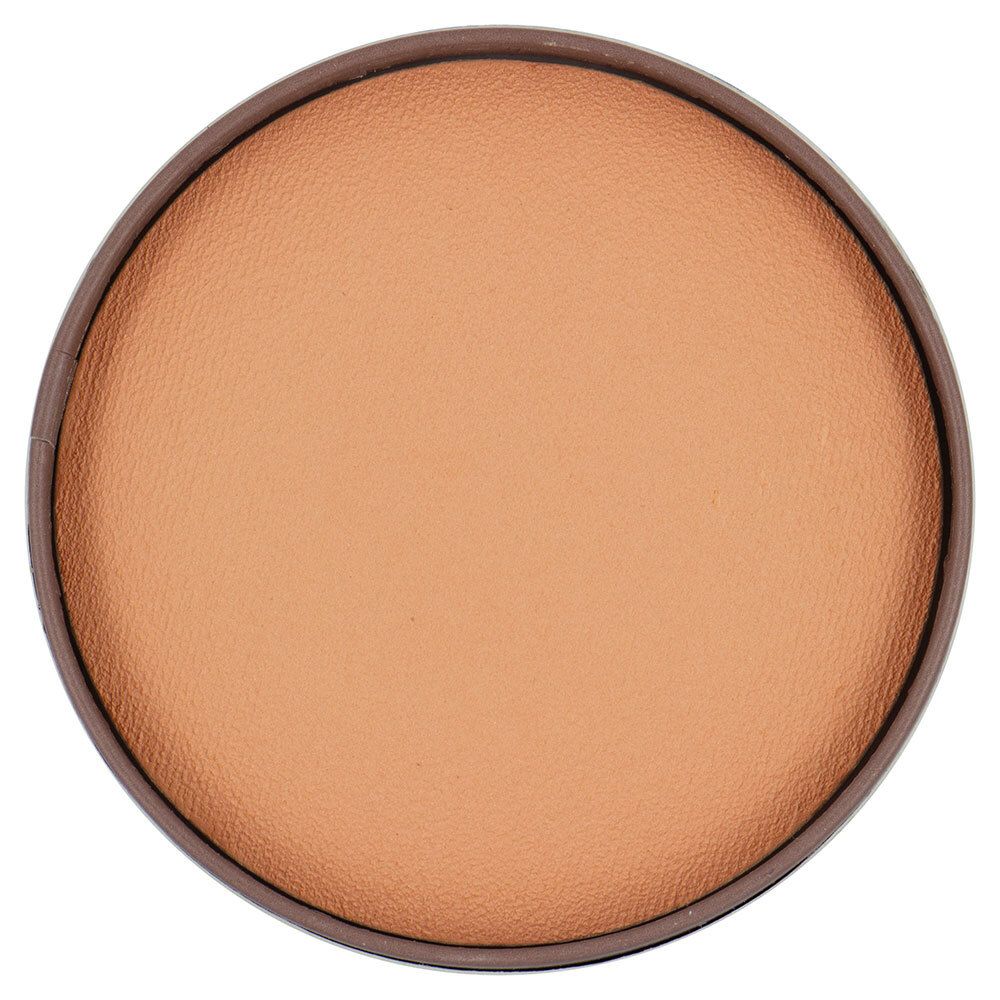 Runder, kompakter Bronzer in einem braunen Gehäuse.