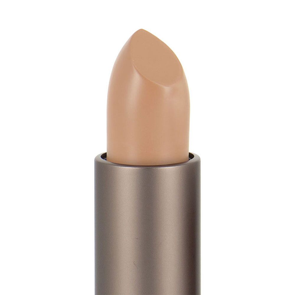 Nahaufnahme eines hellbeigen Concealers in Stiftform. Der Stift ist aus der Hülse herausgedreht.