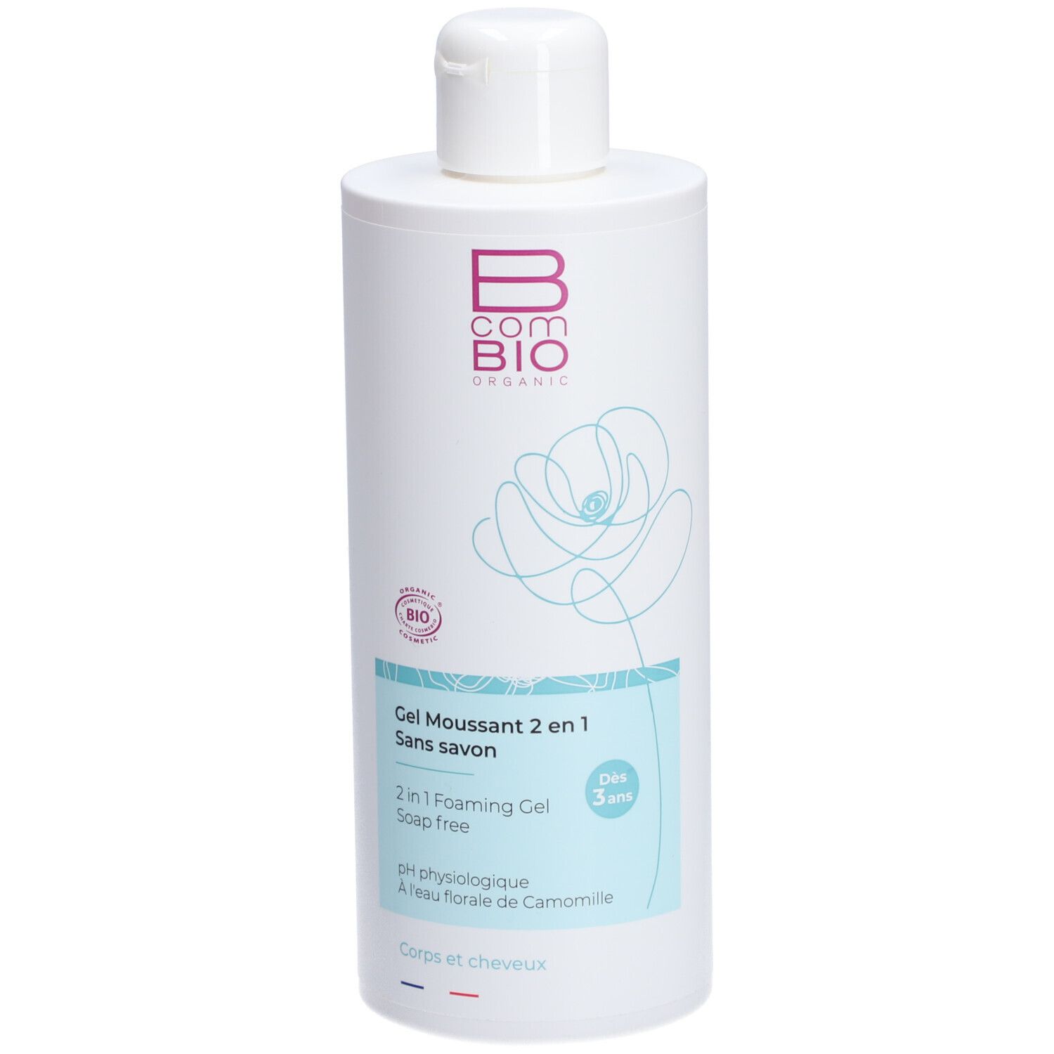 B COM BIO Organic Gel moussant 2 en 1 sans savon