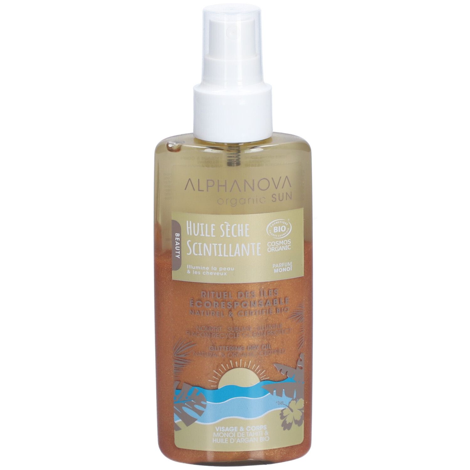 Alphanova Huile Sèche Scintillante | Après-Soleil AU Monoï DE Tahiti