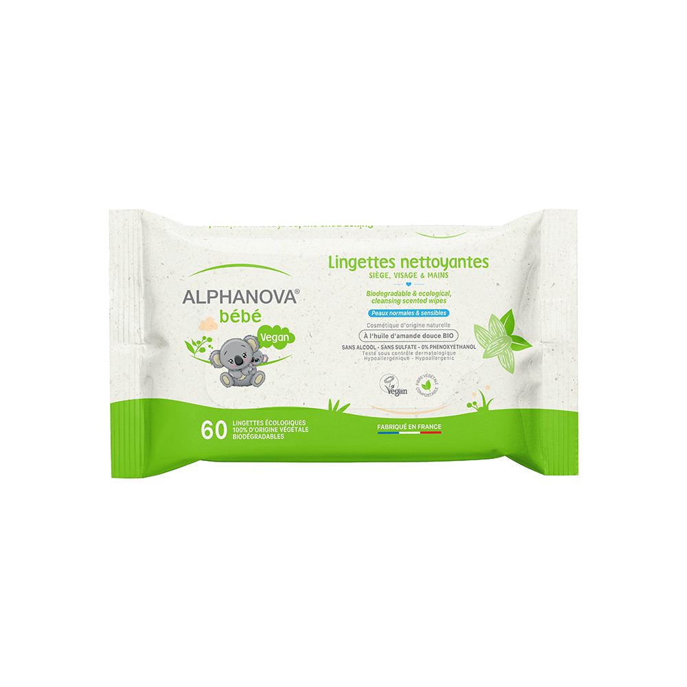 Alphanova® Lingettes de soin bébé