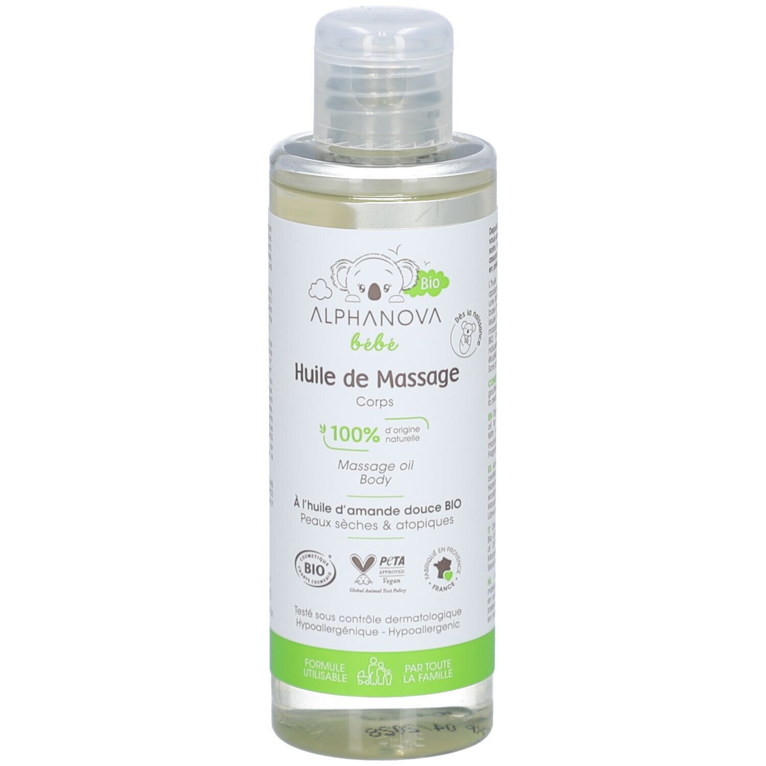 Alphanova BB HLE Massag BIO 100Ml 100 ml Ätherisches Öl
