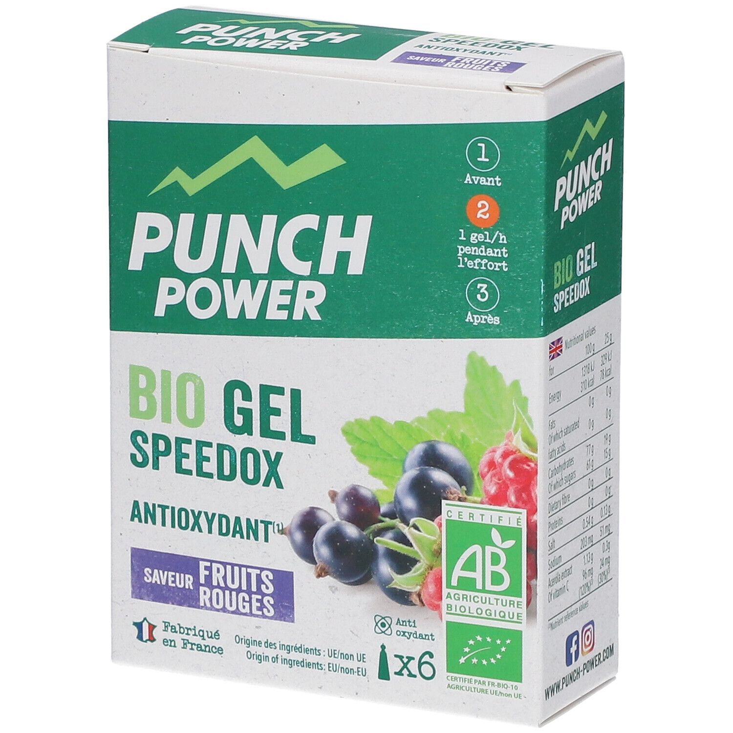 Punch Power Bio Gel Speedox Antioxydant Saveur Fruits rouges