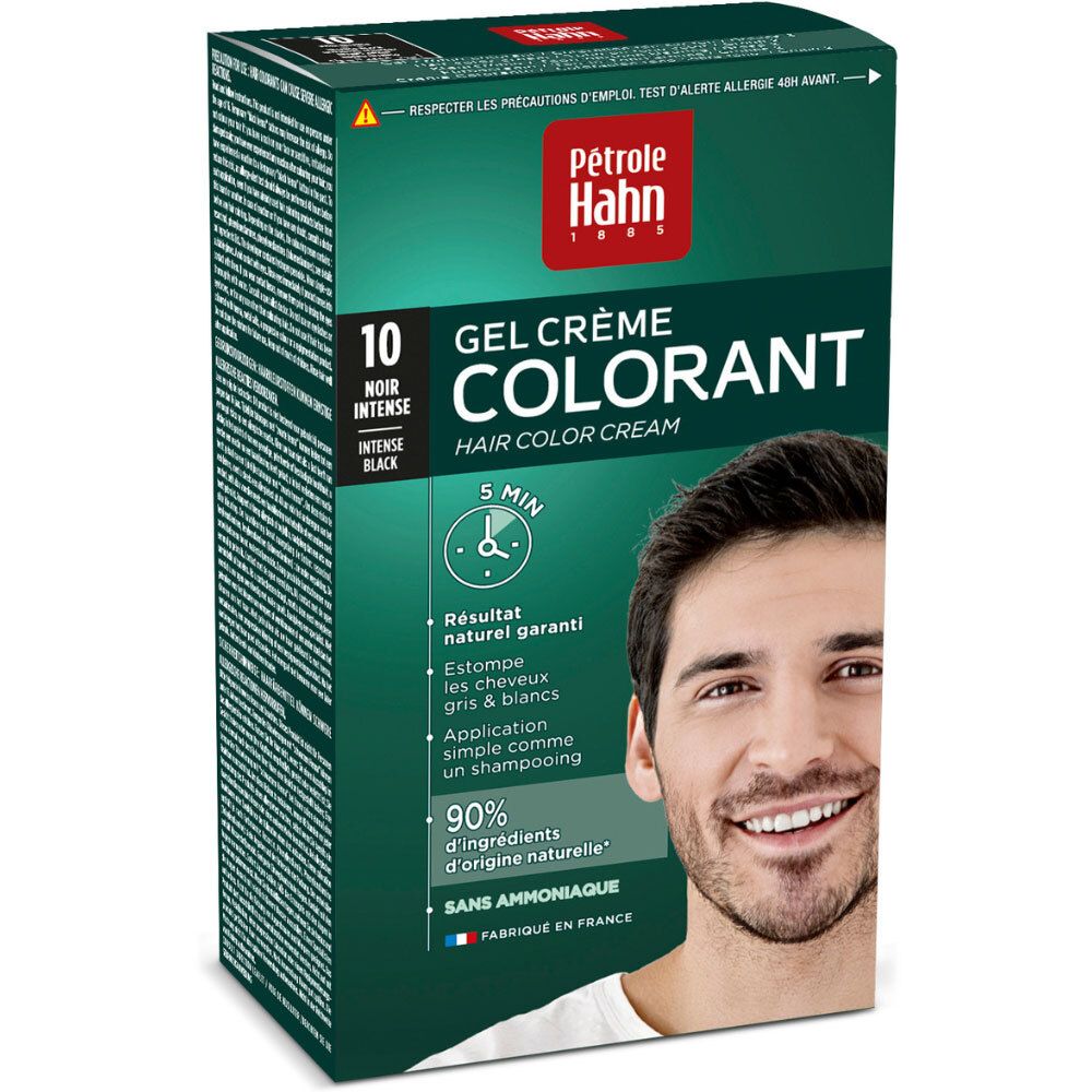 Pétrole Hahn Haarfärbung: Gel Creme Colorant, Farbton 10 Noir Intense.